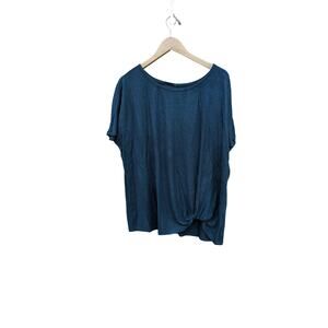 NWT Maurices Green Blouse Fairy Garden Boho Slouchy Comfortable Short Sleeve XXL